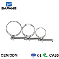 Collier de serrage mini robuste en acier inoxydable pour la fixation de flexibles en caoutchouc (eau, huile, gaz) dans le secteur de la santé