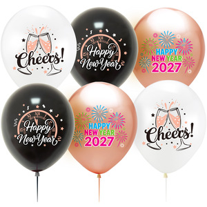 Kit d'arche de ballons et guirlande de bannière Or Rose pour fête du Nouvel An, accessoires de photomaton pour la décoration de la fête du Nouvel An 2027, ensemble de décorations Adieu 2026 - Product Image 6