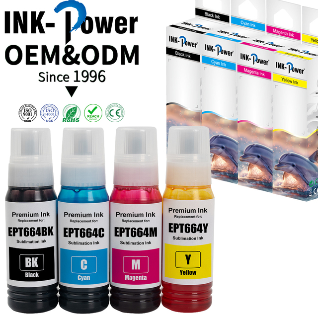 INK-POWER EPT 664 T6641 Premium Compatible Bottle Refill Tintas Ink for Epson L380 L220 L130 L3060 L3110 L120 L565 L555 Printer