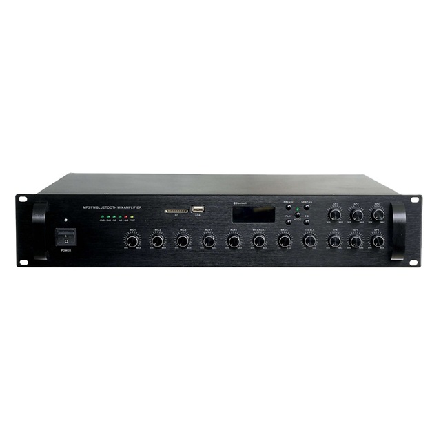 DC-300ML Professional PA Mixer Voltage Amplifier Mixing Public Address 300 Watt MP3/FM/SD/U Disk with Remote Control for Outdoor