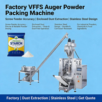 Machine d'emballage de poudre VFFS industrielle avec alimentateur à vis, extraction de poussière intégrée de haute précision et conception en acier inoxydable