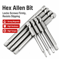 Embouts de tournevis hexagonaux magnétiques en acier allié S2, jeu d'embouts Allen pour perceuses pneumatiques, accessoires d'outils électriques OEM