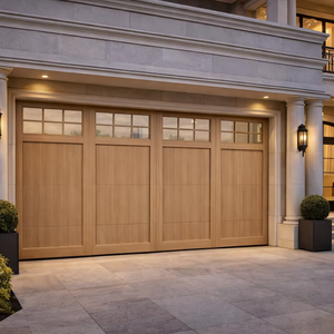 Puerta <span class=keywords><strong>de</strong></span> Garaje Estilo Carruaje Elegante con Construcción <span class=keywords><strong>de</strong></span> <span class=keywords><strong>Madera</strong></span> Sólida <span class=keywords><strong>y</strong></span> Bisagras Decorativas <span class=keywords><strong>de</strong></span> <span class=keywords><strong>Hierro</strong></span> <span class=keywords><strong>para</strong></span> una Estética Clásica <span class=keywords><strong>de</strong></span> Villa - Product Image 1