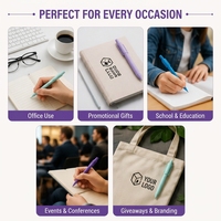 Stylo à bille en plastique personnalisé avec impression de logo, multicolore, encre noire 0,7 mm, pour usage quotidien au bureau, faible MOQ, OEM