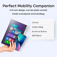 Ucuz MINI dizüstü dokunmatik ekran 11.6 inç Intel N3700 Yoga dizüstü 8GB RAM 128GB SSD bilgisayar Pc öğrenci iş dizüstü bilgisayarlar