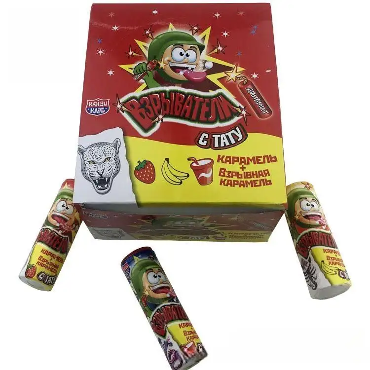 Best-selling lollipop Firecracker-shaped popping candy Hard candy Cute mini fun children's toys Halal candy