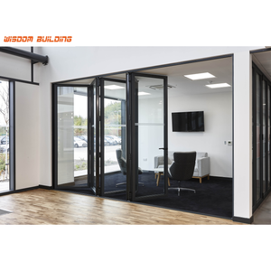 Tối giản Bi-Fold Glass <span class=keywords><strong>accordion</strong></span> cửa nhiệt phá vỡ nhôm cho nhà bếp hoặc căn hộ sử dụng - Product Image 2