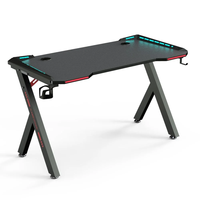 Escritorio para Juegos Wquantum con Luces LED RGB de 256 Colores, Mesa para E-Sports
