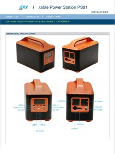 700W 1500W 2000W Portable Power Supply Emergency Power Supply 24v 25.6V Energy Storage Battery - Product Image 6