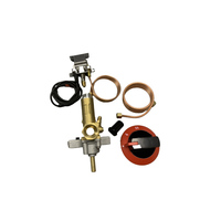 8210-2 Kit de soupape de sécurité en laiton Ensemble brûleur pilote Commande principale Foyer au propane Comprend des tubes de connexion Interrupteur d'inclinaison Allumage