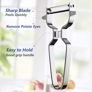 Éplucheur de légumes en acier inoxydable pour la cuisine-Éplucheur U sûr à utiliser, pour éplucher les légumes pommes de terre fruits carotte <span class=keywords><strong>concombre</strong></span> - Product Image 4