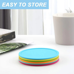 แผ่นรองแก้วซิลิโคนกันลื่นแบบสั่งทำยี่ห้อหัวหลิน ดีไซน์คลาสสิคทรงกลม หลายขนาด (6-20 ซม.) สำหรับแก้วและเครื่องดื่ม - Product Image 4