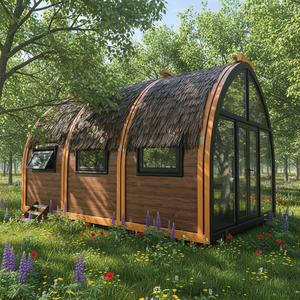 Casas Prefabricadas Triangulares de Lujo <span class=keywords><strong>con</strong></span> Estructura de Acero Ligero, Diseño Tradicional Gratuito, Panel Sándwich, para Vacaciones y Ocio Móvil - Product Image 1