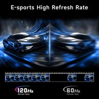 Moniteur d'ordinateur 27 pouces 120Hz FHD 1080p IPS 99% SRGB 1ms, écran LCD ultra fin sans cadre sur 3 côtés, moniteur de jeu avec support VESA