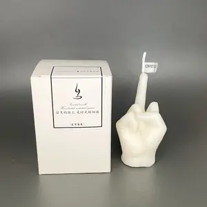 Creative Middle Finger Shaped Gesture Scented Candles For Home Decoration Or Thanksgiving Birthday Gifts