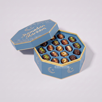 Maßgefertigtes GCC Eid Ramadan Geschenkset Handgemachte Achteckige Dubai Schokoladen-Baklava Geschenkverpackung mit Deckel