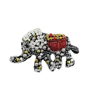 Hot selling new handmade beaded exquisite elephant cloth embroidery clothing shoes hats Indian silk patch DIY