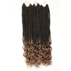 Prodotto per Acconciature all'Ingrosso, Trecce Sintetiche Economiche per Donne, Extension per Capelli Senegalesi Ricci 18 Pollici - Product Image 1