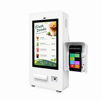 Terminal de paiement extérieur IP65 avec écran tactile LCD à luminosité automatique, imprimante et boîtier mural
