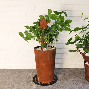 Macetas y jardineras de acero corten para patio, resistentes a la intemperie, ecológicas, para el hogar y el jardín, macetas para plantas de exterior - Product Image 1