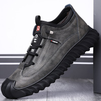 Chaussures de sport pour hommes, grises, basses, à semelle souple, décontractées, pour la marche, design plateforme, confortables pour l'extérieur
