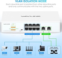 Nuevo Switch de Red No Administrado WAVLINK WL-NW0820GP 802.3af/at de 10 Puertos Gigabit Ethernet con 8 Puertos PoE (2026)