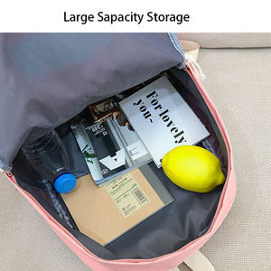 准备发货<span class=keywords><strong>3</strong></span>合1廉价书包女士防水学生书包女生书包套装 - Product Image 4