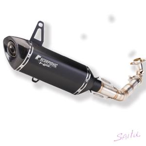 Embout d'échappement en acier inoxydable véritable pour Vespa GTS 300 <span class=keywords><strong>Sprint</strong></span> Primavera 150, résistant aux hautes températures - Product Image 3