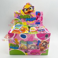 Bonbons durs fruités 2-en-1 avec poudre aigre, ours et canard en plastique, emballage en boîte de bonbons