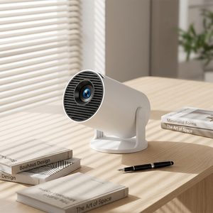 Proyector Portátil JUNUO Popular y Económico HY300Pro+ Allwinner H726 720P, 170 Lúmenes Ansi, Android 14, Blanco, con Control Remoto para el Hogar - Product Image 1