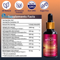 OEM ODM Shilajit Drops Supplément d'extrait de Shilajit pour le soutien de l'immunité