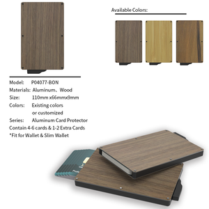 Portefeuille porte-cartes en bois CardHoda, design minimaliste 7 pouces, sans fermeture, étui pour cartes de crédit - Product Image 3