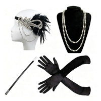 Serre-tête rétro européen-américain à plumes de poulet HA5832, accessoires capillaires à pampilles pour scène, table, performance, mariée, bal