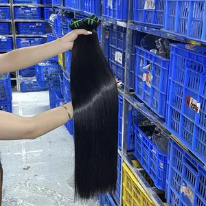 Wholesale Supplier Vietnamese Raw Hair Unprocessed Virgin Natural Silky Bone Straight Virgin Hair Double Drawn Hair Bundles