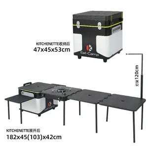 High Quality Picnic Outdoor Camping Kitchen Foldable Table Box Outdoor Mobile Kitchen