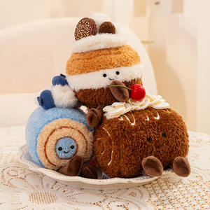 Peluche Gâteau Dessin Animé Créatif, Jouet en Peluche Amusant en Forme de Dessert, Petite Peluche de Poche, Cadeau Compagnon de Bureau, Jouets en Peluche en Gros pour Enfants - Product Image 1