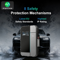 Tipo 1/Tipo 2/GB/NACS 	 Cargador de Pared para Vehículos Eléctricos de 11.5kW, IP65 Impermeable, con Certificación UL, WiFi, RFID, para Exteriores, Hogar, Garaje, WrightCharge