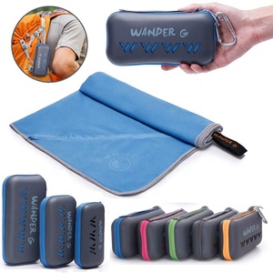 Personalizado portátil Eva de microfibra de secado rápido toalla caso para viajes de playa senderismo mochila Yoga gimnasio deportes - Product Image 2