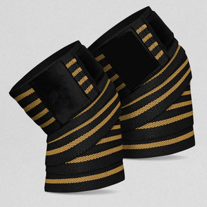 Vendas elásticas ajustables para levantamiento de pesas, compresión de pierna, soporte de rodilla, correas de seguridad deportivas para gimnasio y levantamiento de pesas - Product Image 1