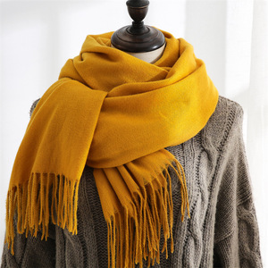 <strong>New</strong> Arrive Winter Scarf Women Tassel Plain Embroidered Cashmere <strong>Shawl</strong> Pashmina Scarves - Product Image 5