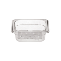 Contenedor Gastronorm de Plástico Duro para Hostelería y Catering, Recipiente Gastronorm de PC Transparente de 10 cm, Tamaño 1/6