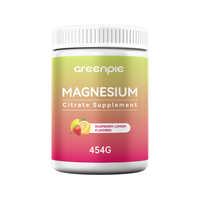 Greenpie OEM Marque Privée Vente en Gros Poudre de Citrate de Magnésium Saveur Framboise Citron Complément Alimentaire Minéral Quotidien