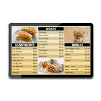 Panneau de Menu électronique panneau de Menu intérieur panneau de Menu mural suspendu affichage de Menu numérique tactile interactif auto-commande écran de Carte publicitaire