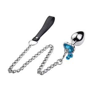 Bouchon <span class=keywords><strong>Anal</strong></span> en Alliage à Base de Cœur Jouets Anaux avec <span class=keywords><strong>Laisse</strong></span> en Aluminium 2 Cloches Bouchon de Cul en Métal Jouets Sexuels Pour Femmes et Hommes juguetes sexuales - Product Image 6