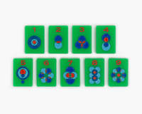 160 tuiles de Mahjong américain de luxe en acrylique gravé, à double motif, jeu de table de société, cadeau de fêtes, pour le voyage