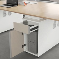 Bureau de réunion en cluster à 2 voies, réseau téléphonique, cubicle, plan ouvert ou centre d'appels, table de bureau en cluster à 4 voies, réseau de bureaux en cluster