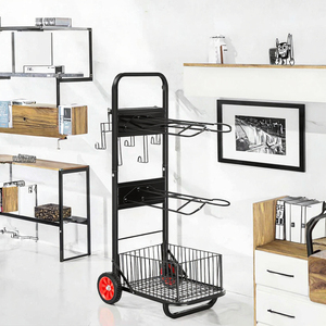 Carrito Metálico Reforzado DSN DSN-264 para Almacenamiento de Monturas de Caballo, con Tres Niveles Giratorios y Ruedas - Product Image 3