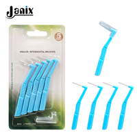 Brosses interdentaires à manche en plastique angulaire pour le nettoyage quotidien des dents