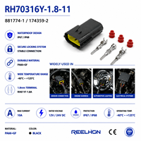 Boîtier de connecteur automobile mâle 3 broches 1,8 mm scellable en PBT, fiche de faisceau de câbles à 1 rangée, certifié CE, fabricant et fournisseur