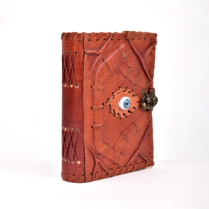 Top Sell 2026 Evil Eye Hocus Locus Leather Journal <b>with</b> <b>Lock</b> Closure Vintage Style Handmade Evil Eye Hocus Locus Leather Journal - Product Image 1